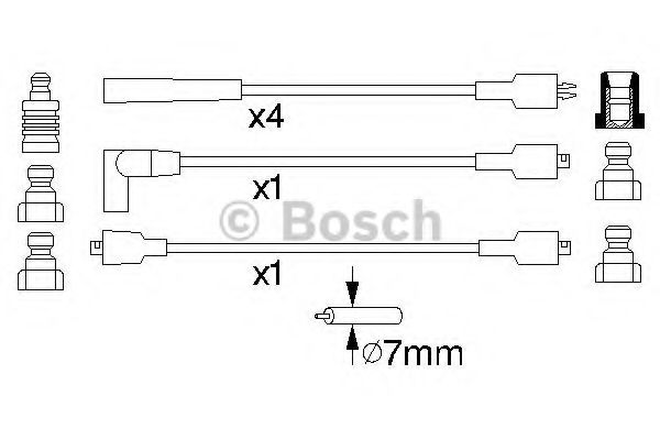 Комплект высоковольтных проводов - Bosch 0 986 356 834