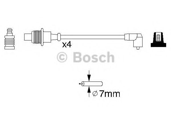 Комплект высоковольтных проводов - Bosch 0 986 356 854