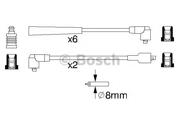 Комплект высоковольтных проводов - Bosch 0 986 356 858