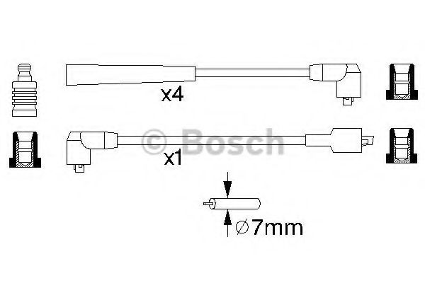 Комплект высоковольтных проводов - Bosch 0 986 356 859