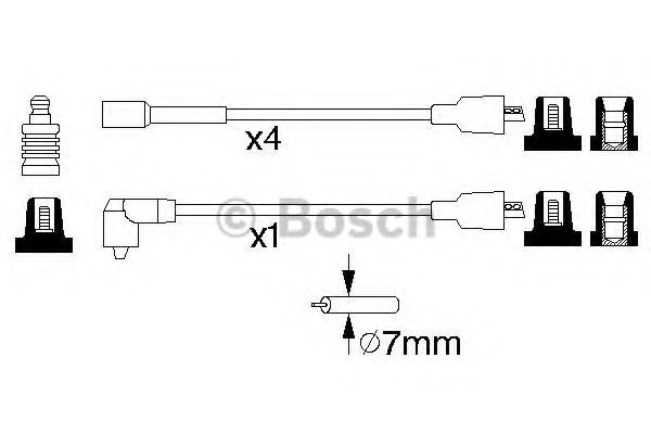 Комплект высоковольтных проводов - Bosch 0 986 356 864