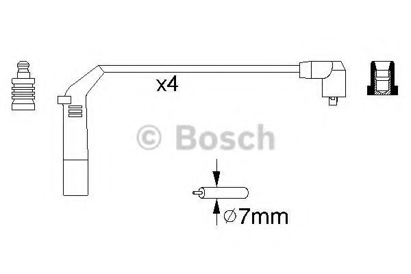 Комплект высоковольтных проводов - Bosch 0 986 356 898