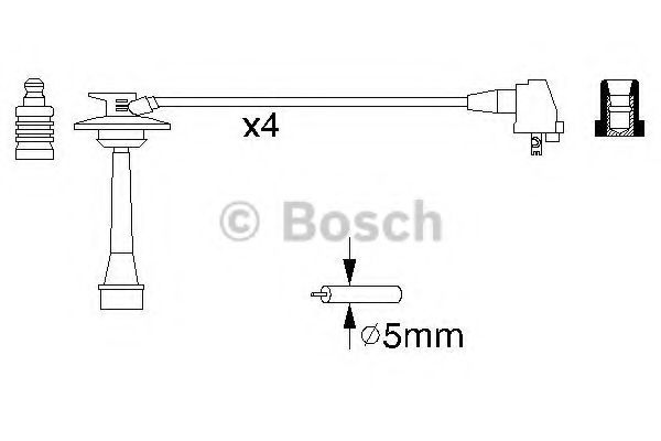 Комплект высоковольтных проводов - Bosch 0 986 356 933