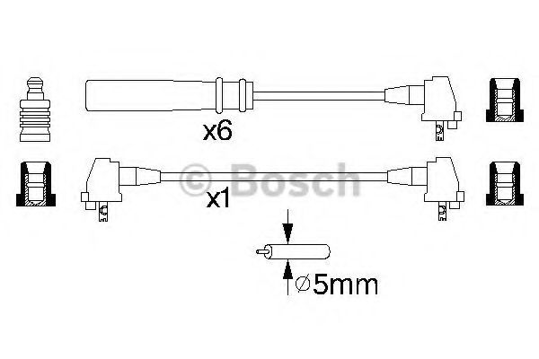 Комплект высоковольтных проводов - Bosch 0 986 356 937