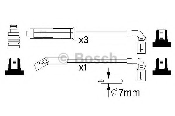 Комплект высоковольтных проводов - Bosch 0 986 356 980