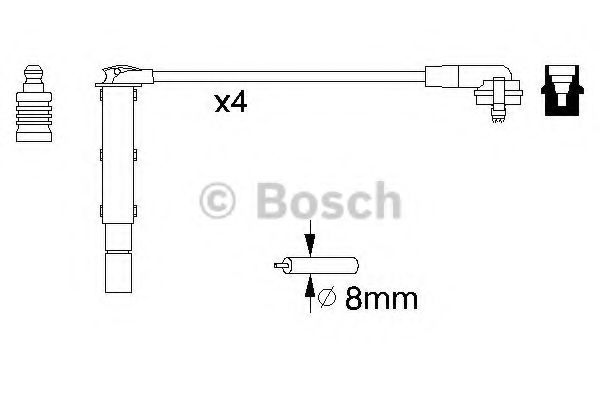 Комплект высоковольтных проводов - Bosch 0 986 357 090