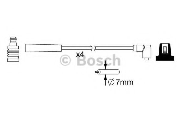 Комплект высоковольтных проводов - Bosch 0 986 357 098