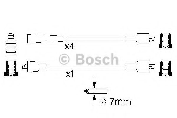 Комплект высоковольтных проводов - Bosch 0 986 357 117