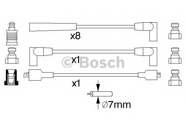 Комплект высоковольтных проводов - Bosch 0 986 357 118