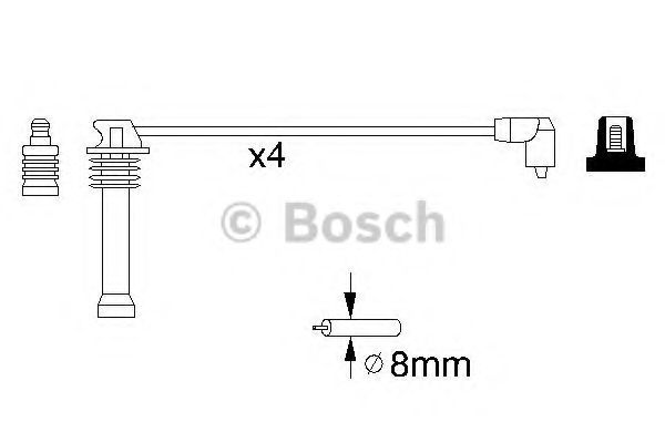 Комплект высоковольтных проводов - Bosch 0 986 357 141