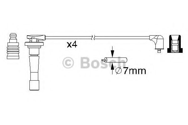 Комплект высоковольтных проводов - Bosch 0 986 357 150