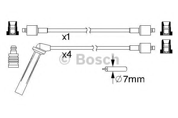 Комплект высоковольтных проводов - Bosch 0 986 357 161
