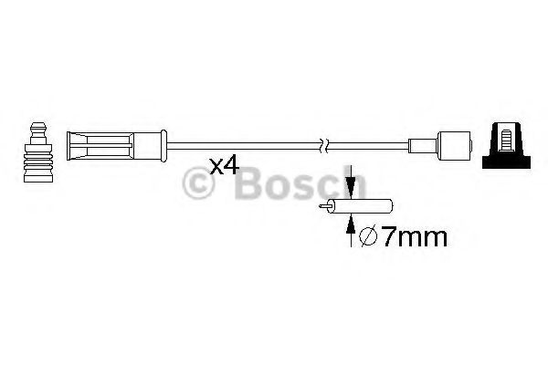 Комплект высоковольтных проводов - Bosch 0 986 357 184