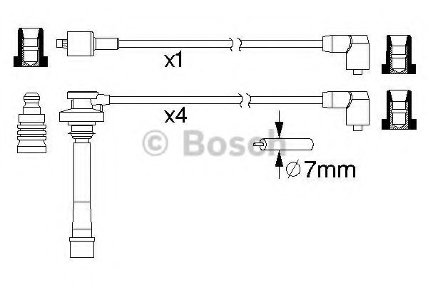 Комплект высоковольтных проводов - Bosch 0 986 357 197