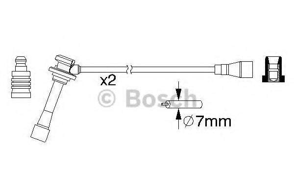 Комплект высоковольтных проводов - Bosch 0 986 357 203