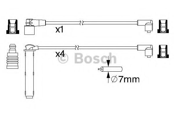 Комплект высоковольтных проводов - Bosch 0 986 357 223