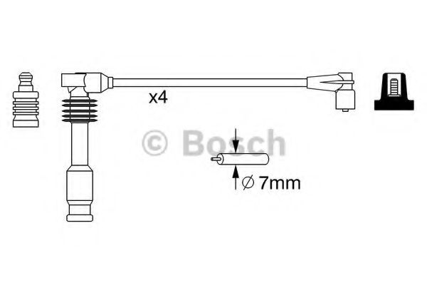 Комплект высоковольтных проводов - Bosch 0 986 357 237