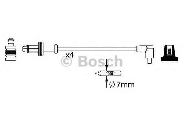 Комплект высоковольтных проводов - Bosch 0 986 357 240