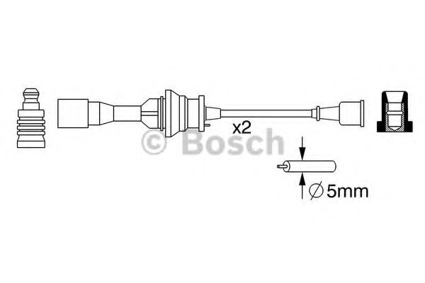 Комплект высоковольтных проводов - Bosch 0 986 357 266