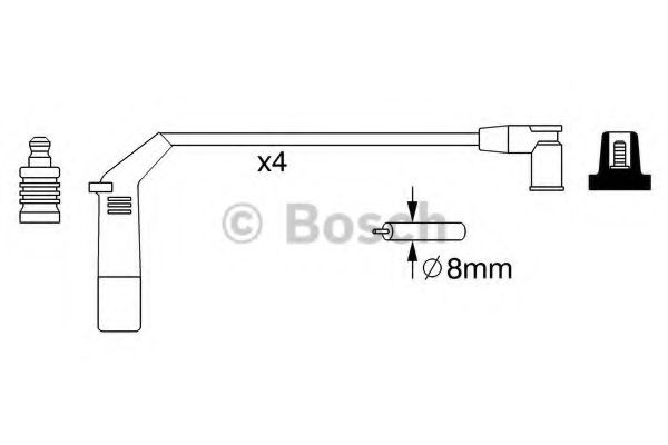 Комплект высоковольтных проводов - Bosch 0 986 357 267