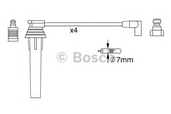 Комплект высоковольтных проводов - Bosch 0 986 357 270