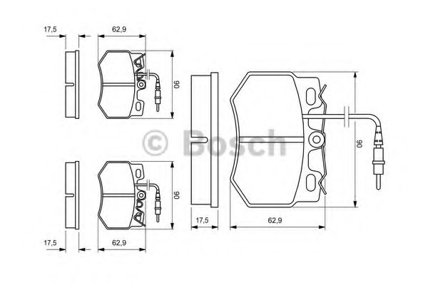 Колодки тормозные дисковые | перед | - Bosch 0 986 424 376