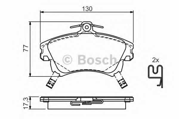 Колодки тормозные дисковые | перед | - Bosch 0 986 424 541