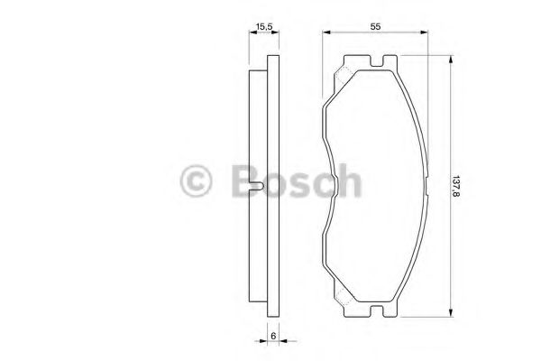 Колодки тормозные дисковые | перед | - Bosch 0 986 424 572