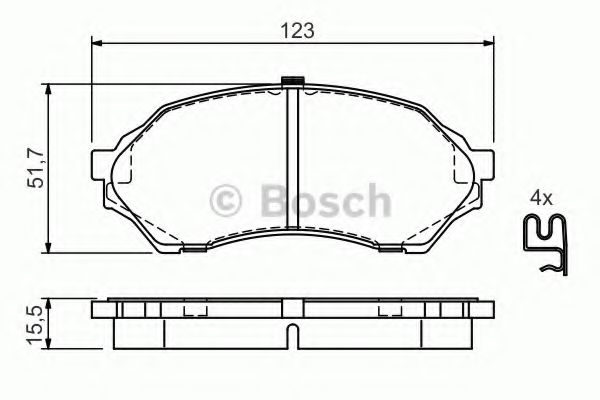 Колодки тормозные дисковые | перед | - Bosch 0 986 424 610