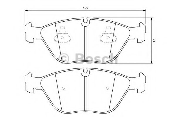 Колодки тормозные дисковые | перед | - Bosch 0 986 424 649