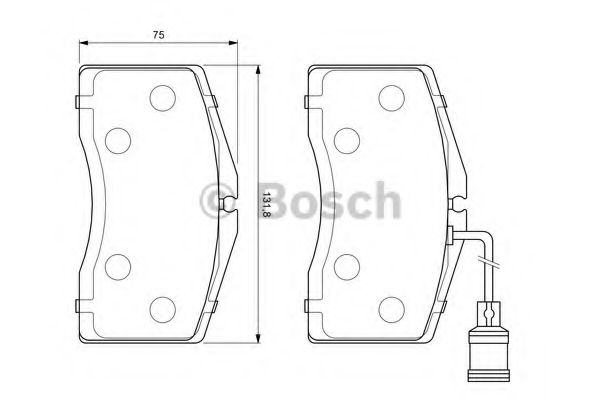 Колодки тормозные дисковые | перед | - Bosch 0 986 424 664