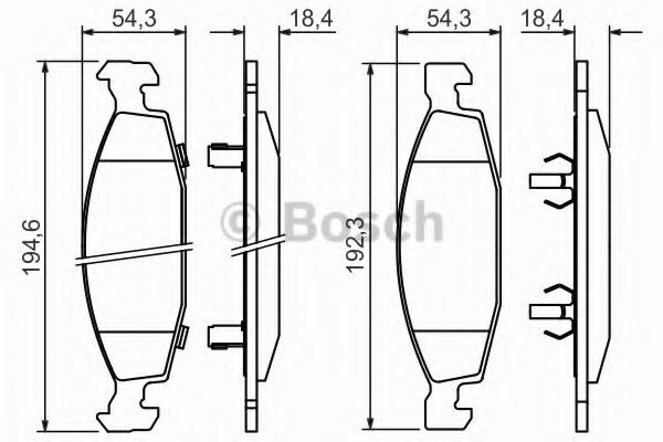 Колодки тормозные дисковые | перед | - Bosch 0 986 424 666
