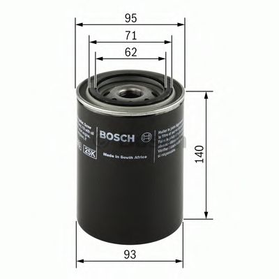 Фильтр масляный - Bosch 0 986 452 001