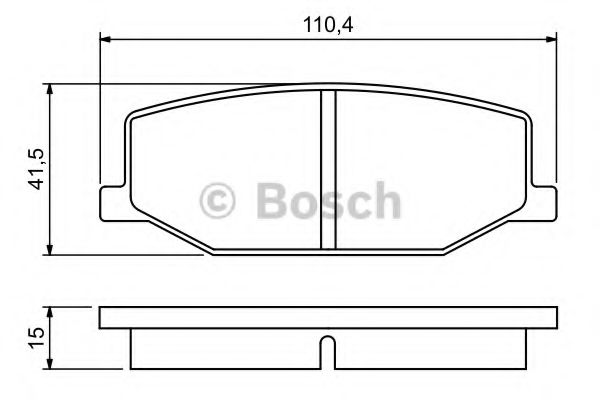Колодки тормозные дисковые | перед | - Bosch 0 986 460 935