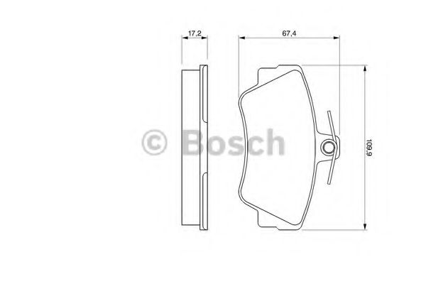 Колодки тормозные дисковые | перед | - Bosch 0 986 460 989