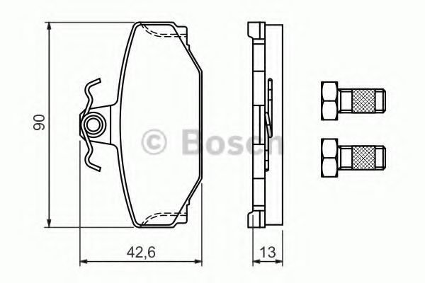 Колодки тормозные дисковые | зад | - Bosch 0 986 460 995