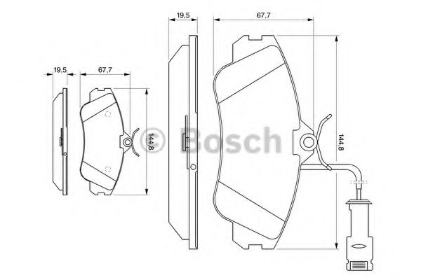 Колодки тормозные дисковые | перед | - Bosch 0 986 461 115