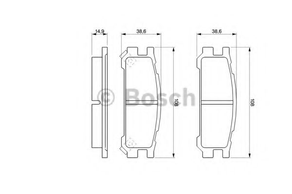 Колодки тормозные дисковые | зад | - Bosch 0 986 461 143
