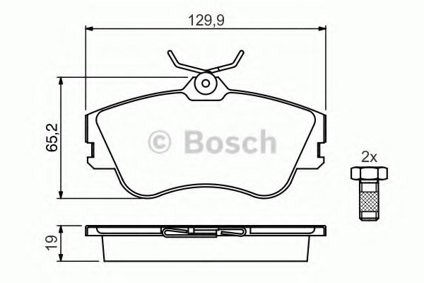 Колодки тормозные дисковые | перед | - Bosch 0 986 461 753