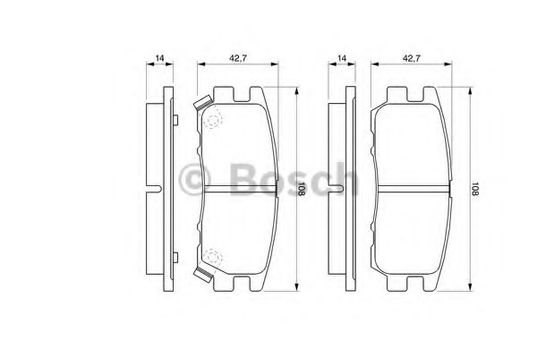 Колодки тормозные дисковые | зад | - Bosch 0 986 461 768