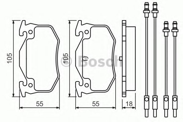 Колодки тормозные дисковые | перед | - Bosch 0 986 466 350