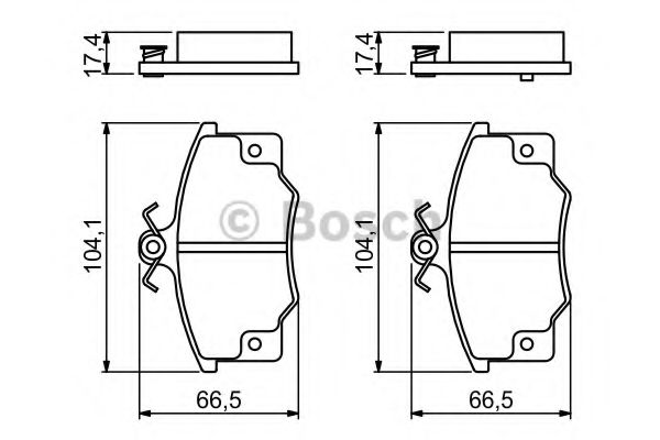 Колодки тормозные дисковые | перед | - Bosch 0 986 468 380