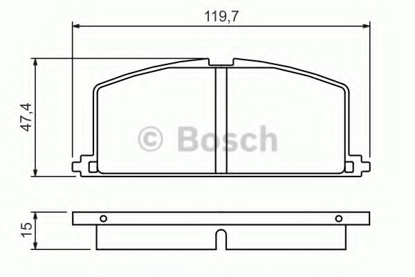 Колодки тормозные дисковые | перед | - Bosch 0 986 468 701