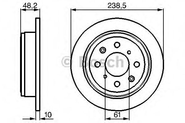 Диск тормозной | зад | - Bosch 0 986 478 350