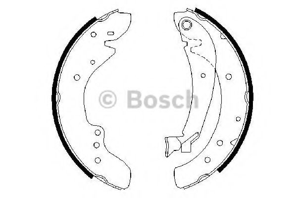 Колодки тормозные барабанные   | зад | - Bosch 0 986 487 521