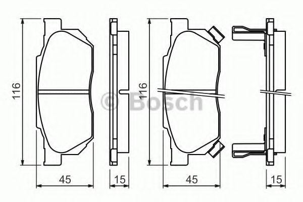 Колодки тормозные дисковые | перед | - Bosch 0 986 490 440