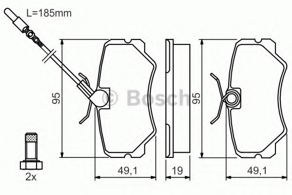 Колодки тормозные дисковые | перед | - Bosch 0 986 492 090