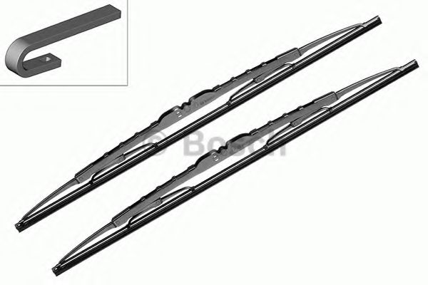 Комплект щеток стеклоочистителя летние 480/480мм - Bosch 3 397 005 160