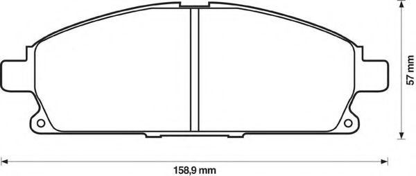 Колодки тормозные дисковые | перед | - Bendix 572466B