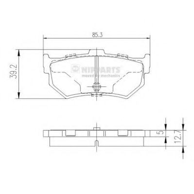 Колодки тормозные дисковые - Nipparts J3618000